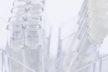 test tubes in the laboratory for science