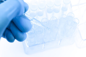 test tubes in the laboratory for science