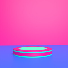 Abstract background minimal style for branding product presentation on Valentine's day. Mock up scene with empty space. 3d rendering