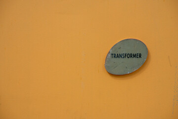 Transformers room english sign on the wall