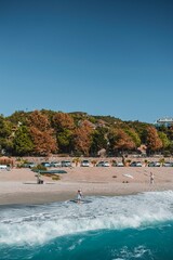 view of Alanya, sea beach in Alanya, Turkey