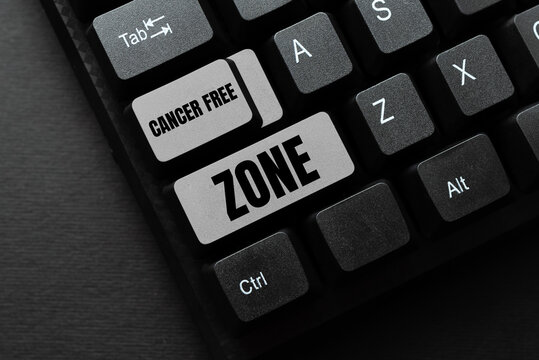 Handwriting Text Cancer Free Zone. Business Idea Supporting Cancer Patients And Raising Awareness Of Cancer Typing Daily Reminder Notes, Creating Online Writing Presentation