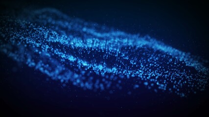 Blue Particle Wave Colorful Background