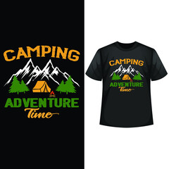 Camping t-shirt design. Vector graphic for t-shirt and other uses. Vector Typography
