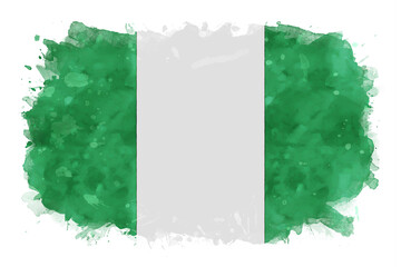 Nigeria National Flag Watercolor Illustration