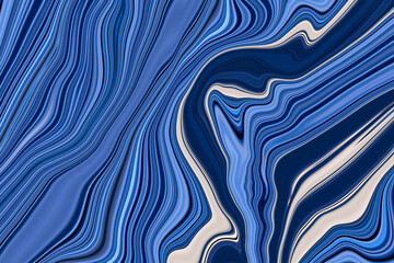 Fluid art. Marble ink colorful. Blue marble pattern texture abstract background. can be used for background or wallpaper, Flow ink