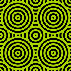 seamless pattern with green circles