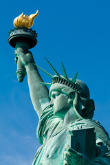 The iconic Statue of Liberty in New York city, USA