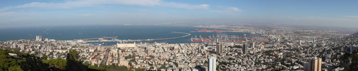 Panoramic view of Haifa. Israel