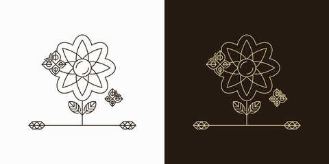 line are creative illustration and symbol for logo design or template