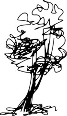 illustration tree sketch icon