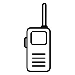 Walkie-talkie line icon, vector logo isolated on white background