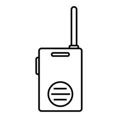 Walkie-talkie line icon, vector logo isolated on white background