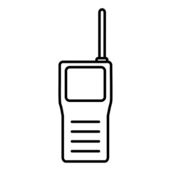 Walkie-talkie line icon, vector logo isolated on white background