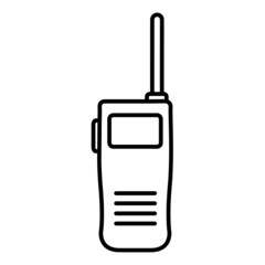 Walkie-talkie line icon, vector logo isolated on white background