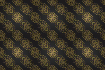 Seamless pattern with interesting doodles on colorfil background. Pano. Raster illustration.