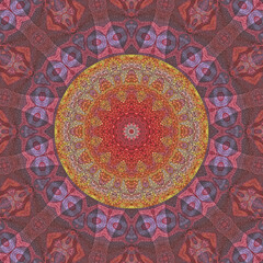 Abstract dodecagon colorful fractal pattern 