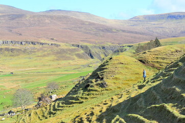 Scottish in surrounded with the hills