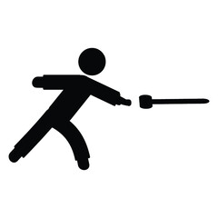 Fencing Sport Player Icon