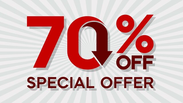 Special offer discount up to 70 percent, banner template design, special offer discount sales promotion. vector template illustration