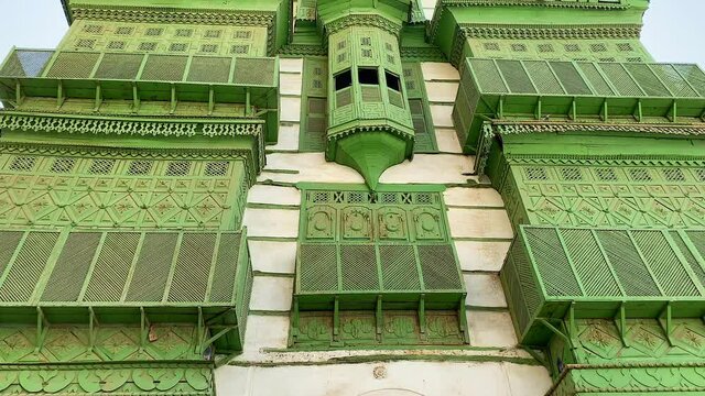 Jeddah Saudi Arabia  November 11 2021 Old city in Jeddah, Saudi Arabia known as Historical Jeddah. Ancient building in UNESCO world heritage historical village Al Balad.Saudi Arabia 