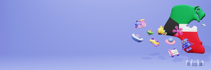 3d rendering of children's games for promotional templates and covers in Kuwait