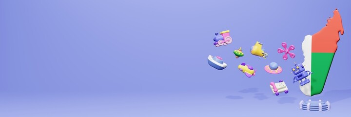 3d rendering of children's games for promotional templates and covers in Madagascar