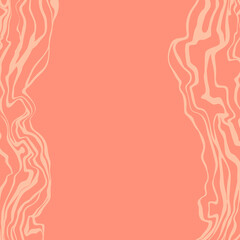 Abstract boho trendy design, doodle paint brush strokes liquid pattern, natural shape.