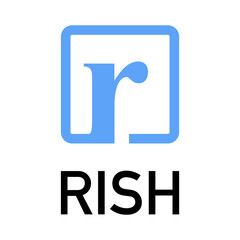 r shape letter icon design 