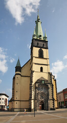 Fototapeta premium Church of Assumption of Virgin Mary in Usti nad Labem. Czech Republic