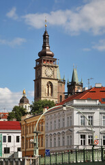 Naklejka na ściany i meble White tower in Hradec Kralove. Czech Republic