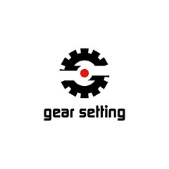 settengs s in shape icon logo for company