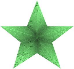 étoile  verte sur fond blanc 