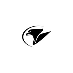 eagle logo vektor and icon black