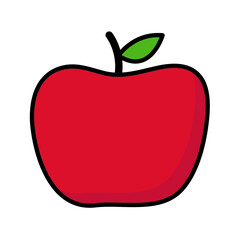 apple vector line for web, presentation, logo, Icon Symbol.