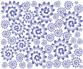 floral abstract pattern in very peri color