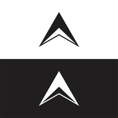 triangle logo vector design simple black