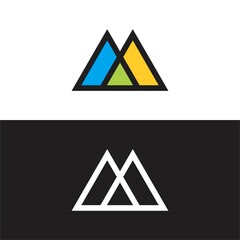 triangle logo vector design simple black