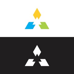 triangle logo vector design simple black