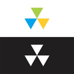 triangle logo vector design simple black