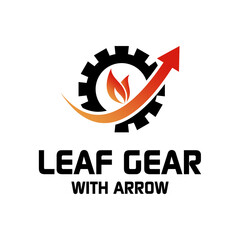tool arrow and leaf bright business logo design