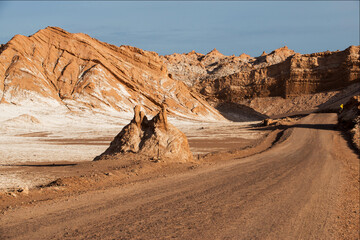 The red salty desert of Atacama, Chile.