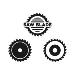 Vintage Retro Saw Blade Logo design