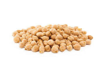 Chickpeas isolated on a white background