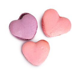 Sweet colored macaroon for a gift to Valentines Day