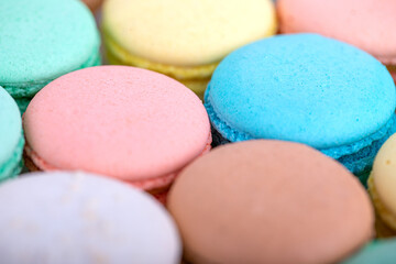Obraz na płótnie Canvas Sweet colored macaroon for a gift to Valentines Day