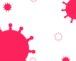 Viruses or bacteria concept in cartoon vector design