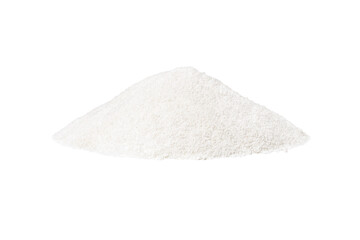 Pile of collagen powder isolated on white background.