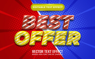 Best offer editable text effect