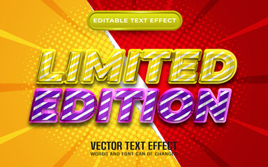 Limited edition editable text effect
